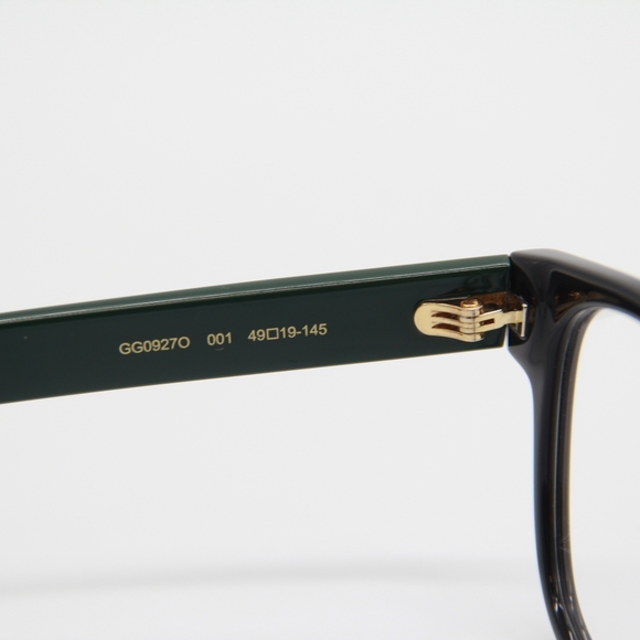 NEW GUCCI EYEGLASSES GG0927O 001 BLACK GREEN ROUND WOMEN’S GUCCI EYEWEAR GG0927O - Picture 10 of 12